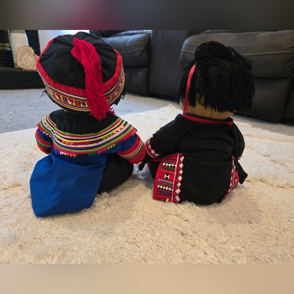 Beautiful Handmade Etnic Tribal 14" Dolls Set of 2 - Picture 3 of 8